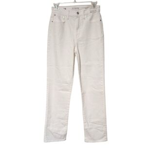 J. Crew Women's Classic Straight White High Waisted Denim Jeans Size 24 NWT